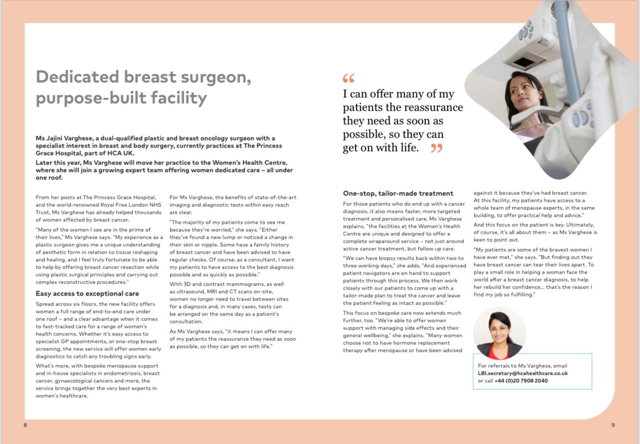 Dedicated Breast Surgeon, Purpose-built Facility